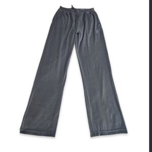 ALO Yoga Velour Women Wide-Leg Sweatpants -  In Dusty Blue Gray#alo Yoga